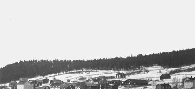 Östra träsket 1925.
Vinterhässjor står kvar vid stranden.