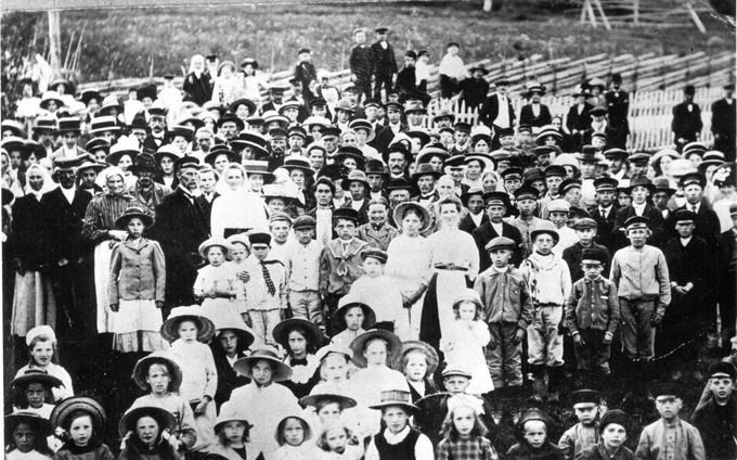 Midsommarvaka i Glommersträsk 1912.