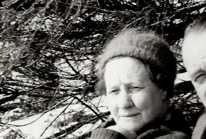 Slaktaren Johan  Lundström med hustrun Astrid Glommersträsk.