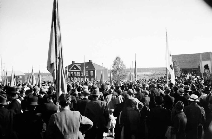 Invigningen av Minneslunden september 1936.  